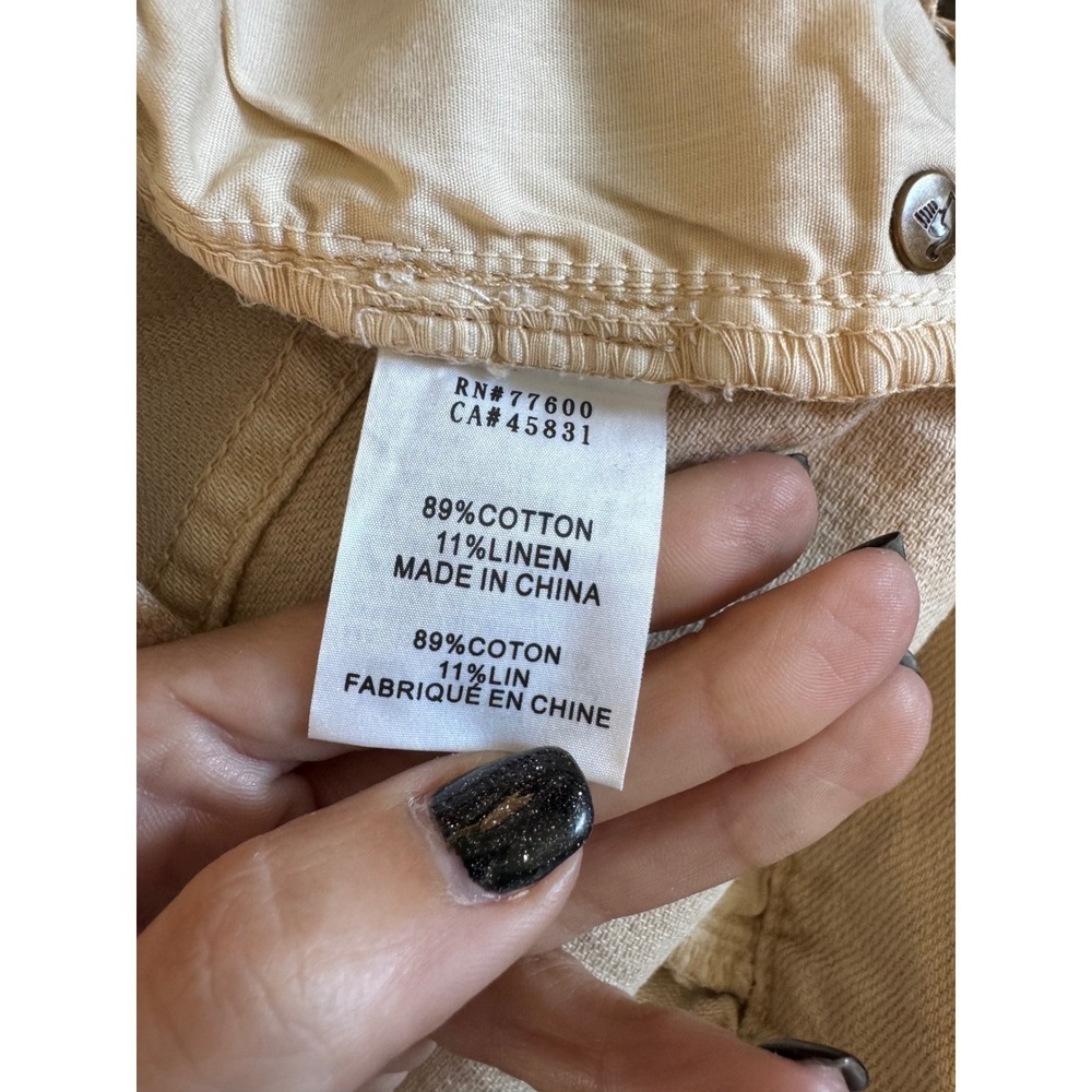 Sandrine Rose X Free People Sunflower Linen/Cotton blend shorts frayed edge - Picture 10 of 11